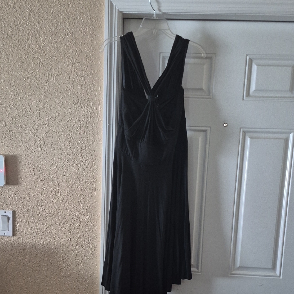 WHBM Elegant Black Sleeveless Convertible Dress